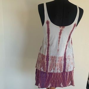 Language tie dye tank top/dress NWT